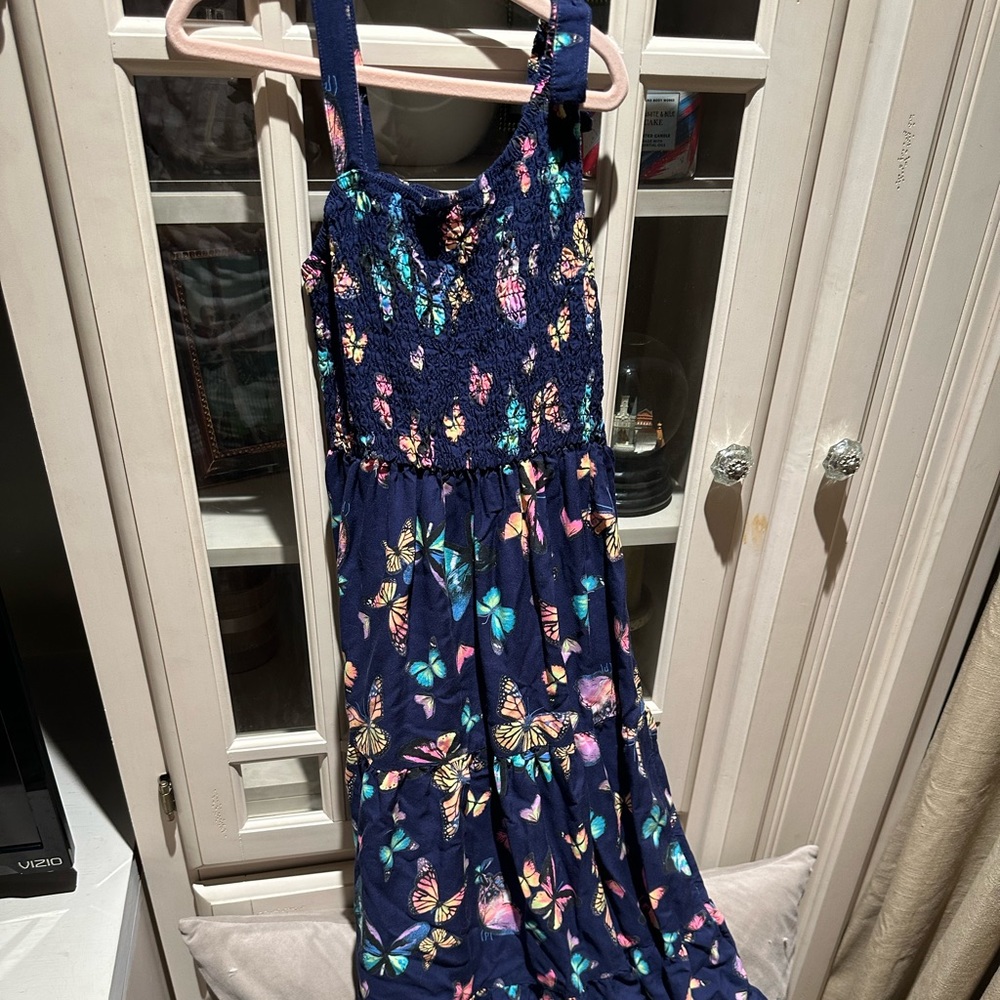 Justice girls M 10 dress with butterflies